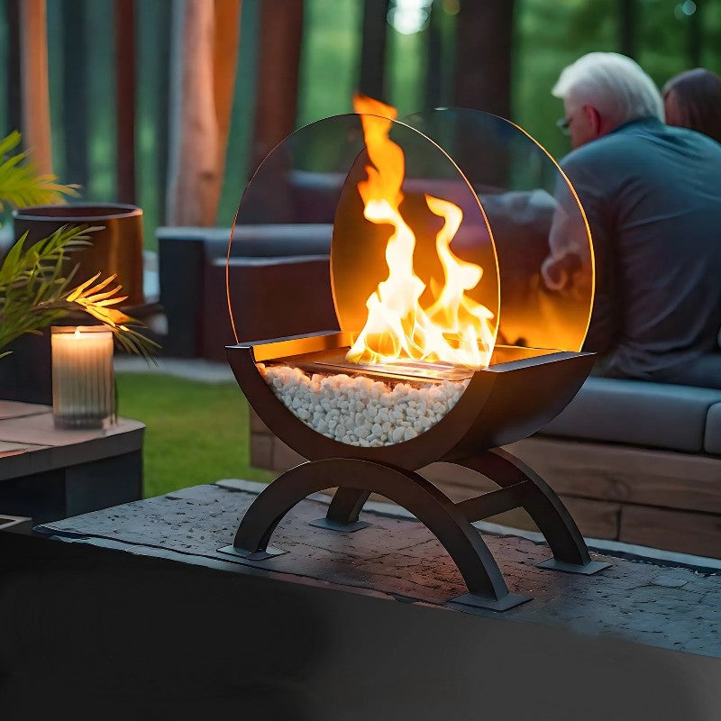 The Pebbled Glow Fireplace