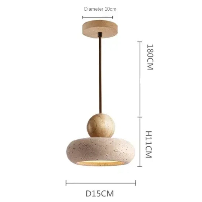 Eteria Stone & Wood Pendant Lamp - KaveCore