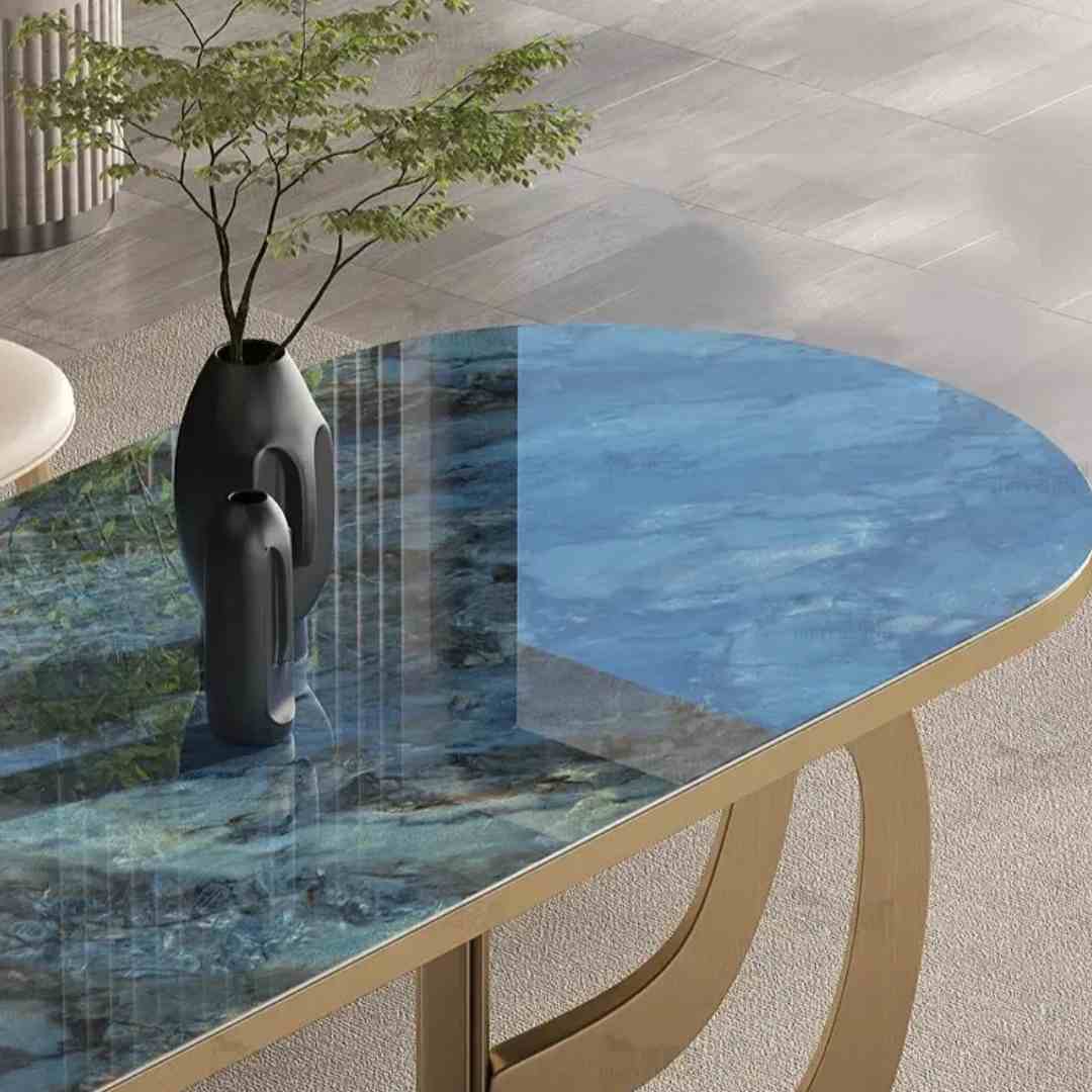 Marquis Blue Mist Marble Table - KaveCore