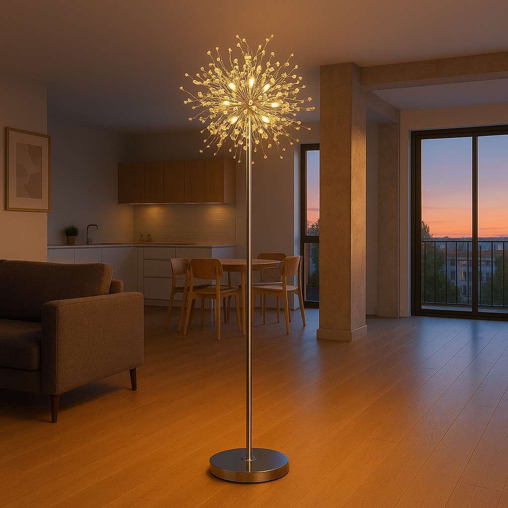 Sparkling Crystal Firework Floor Lamp - US - KaveCore