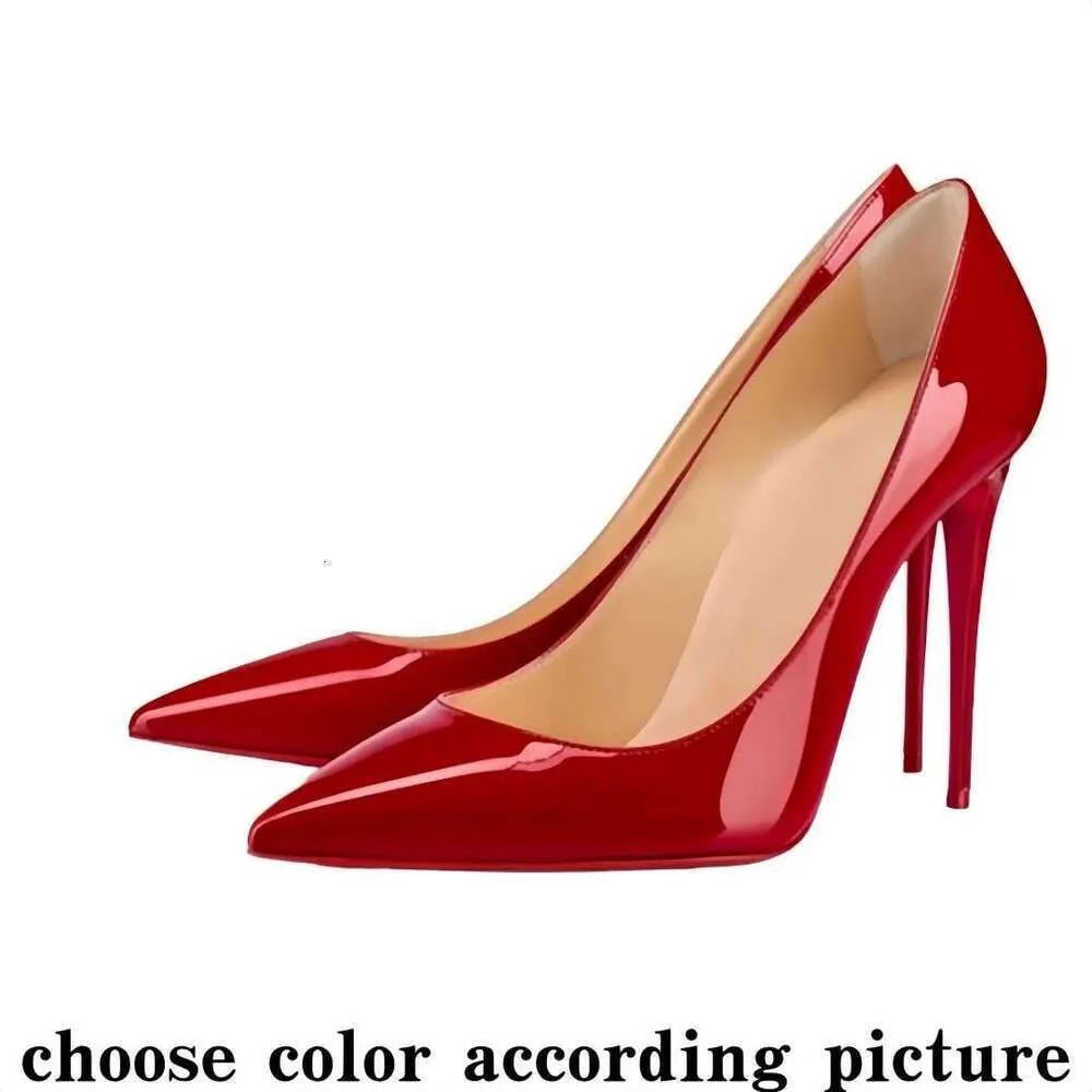 High Red Heels Shoes Designer Soled Peep Pointed Toe Sandals