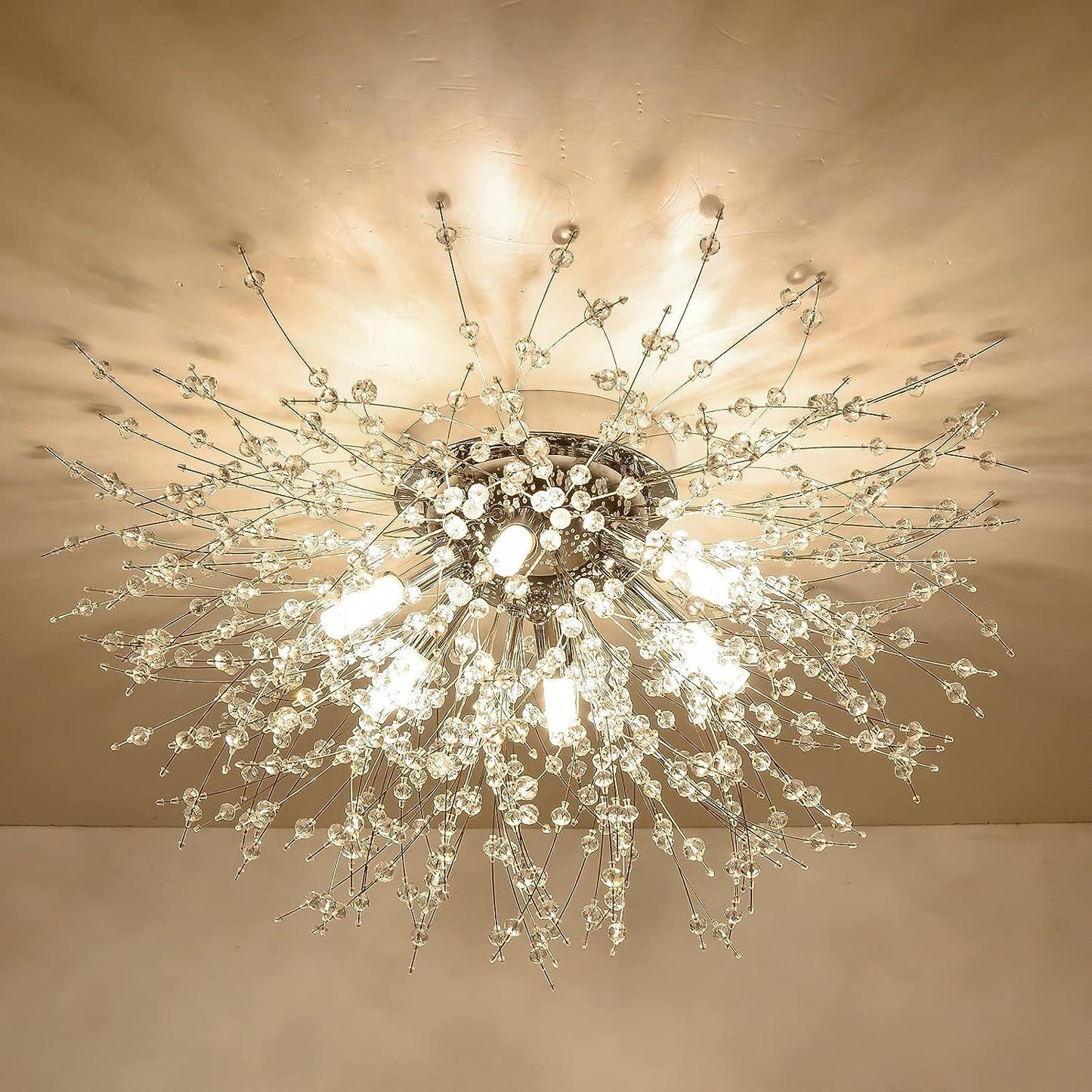 Infinity Crystal Flush Chandelier - US - KaveCore