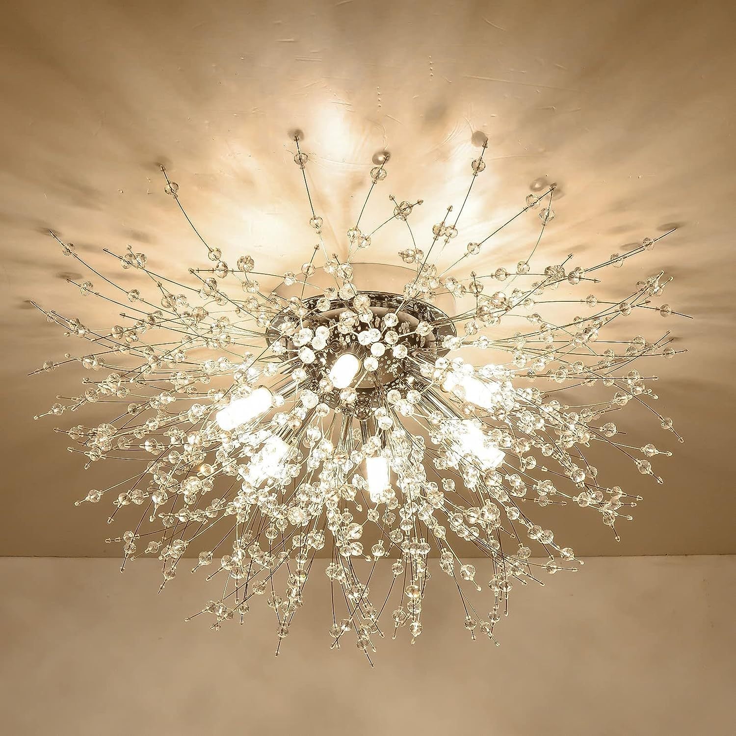 Infinity Crystal Flush Chandelier - US - KaveCore