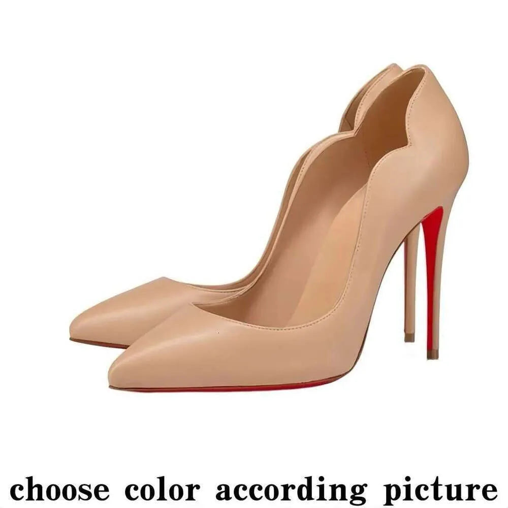 High Red Heels Shoes Designer Soled Peep Pointed Toe Sandals