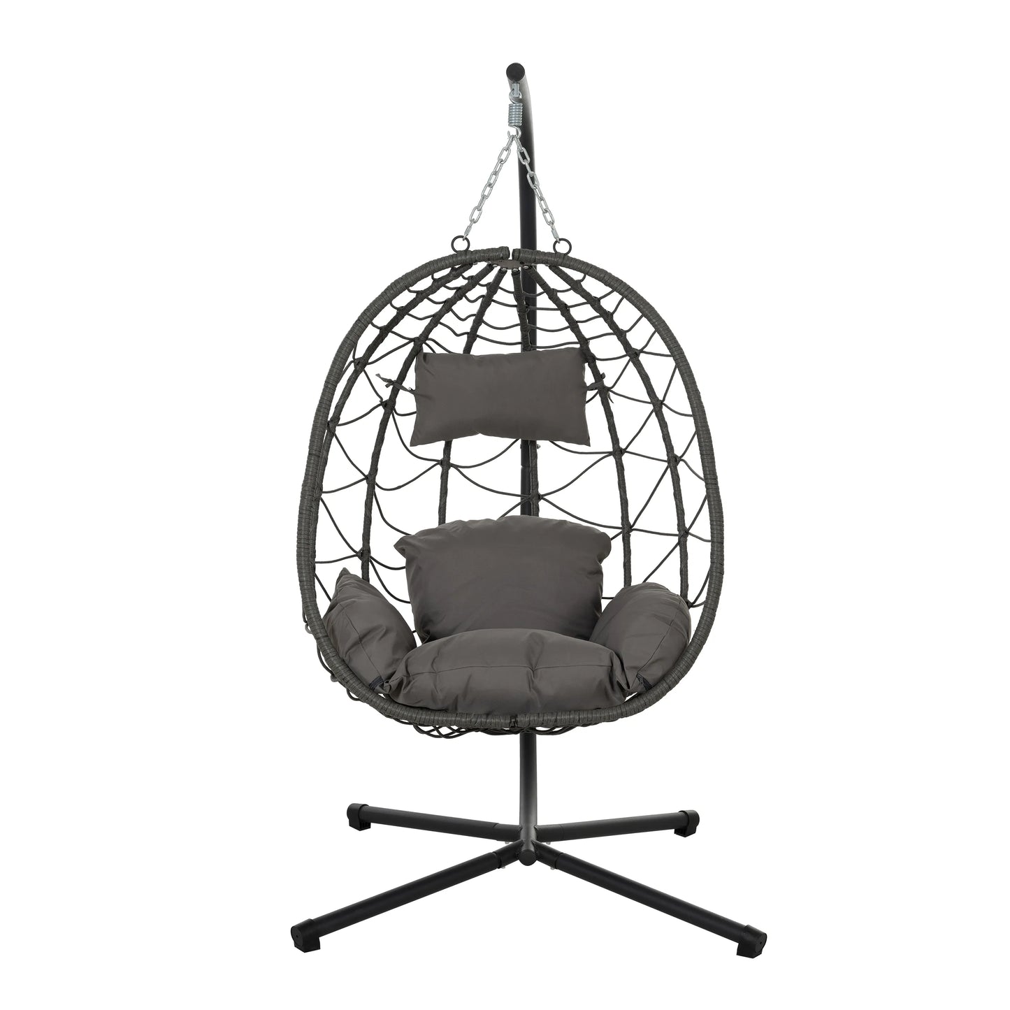 Modern Boho Hanging Egg Chair with Stand - US - KaveCore