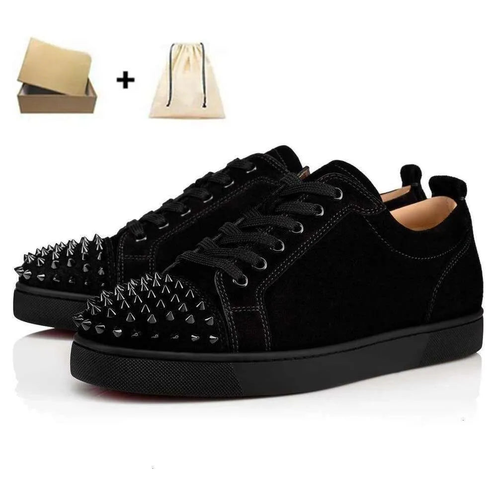 Designer Shoes Glitter Rivets Leather Suede Fashion Spikes