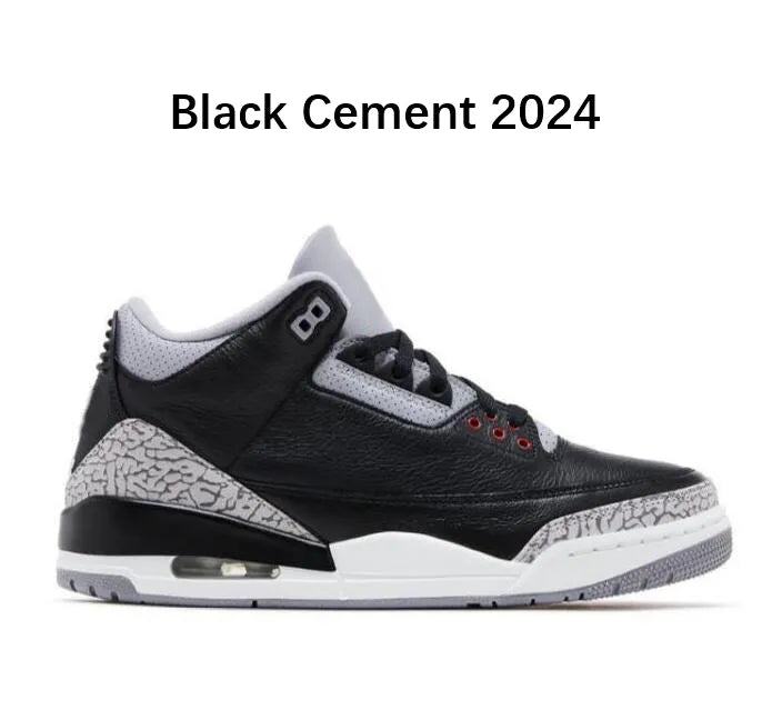 Men Basketball Shoes Black Cement Black Cat White Cement