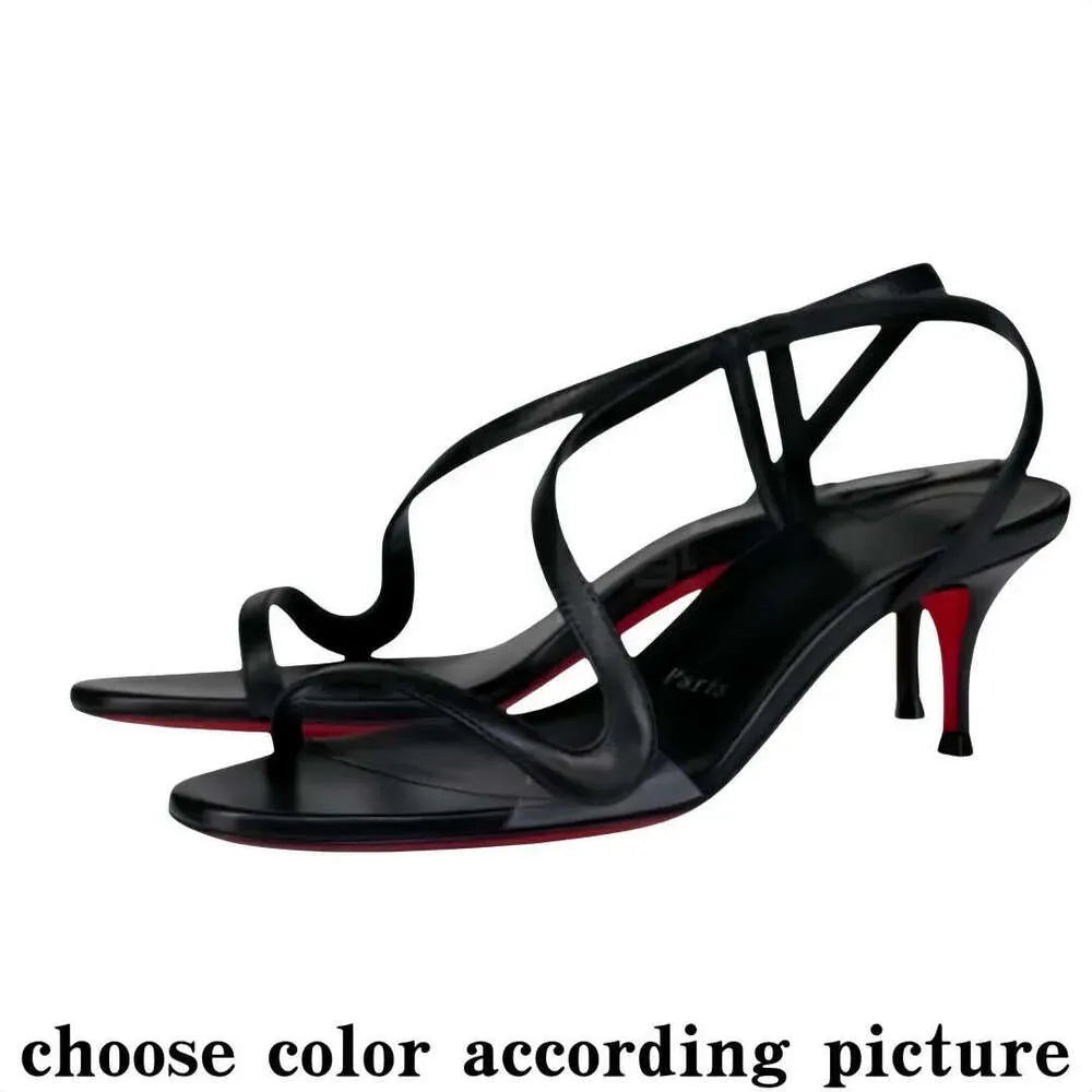 High Red Heels Shoes Designer Soled Peep Pointed Toe Sandals