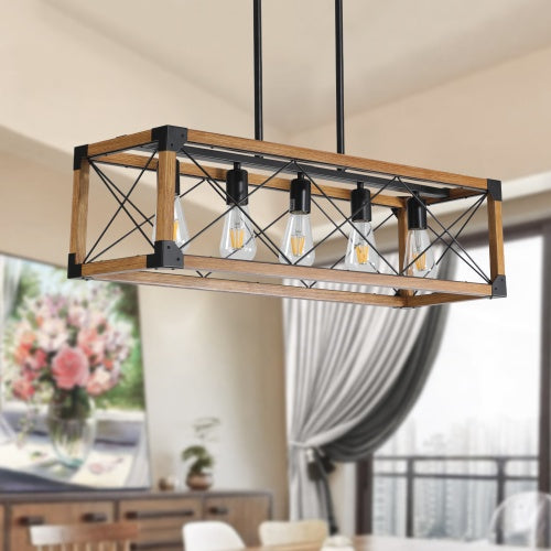 Vintage Beam 5-Light Chandelier - US - KaveCore