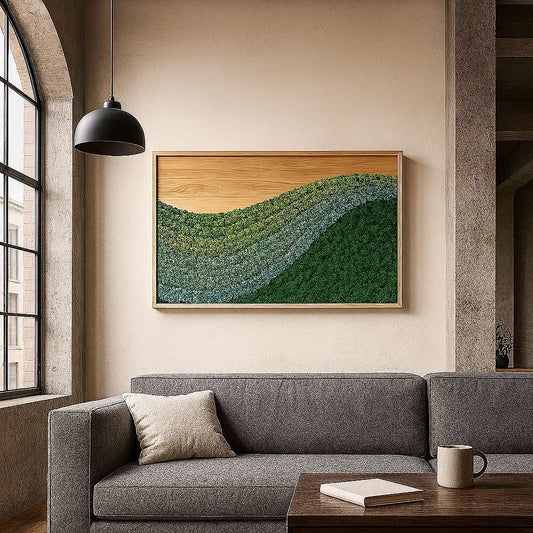 The Rolling Green Natural Moss Art