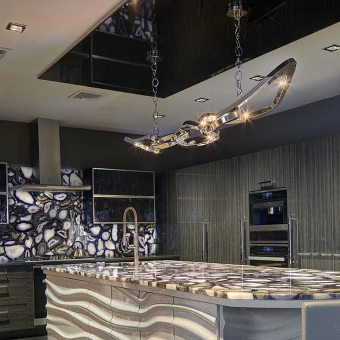 Kinetic Loop Chandelier