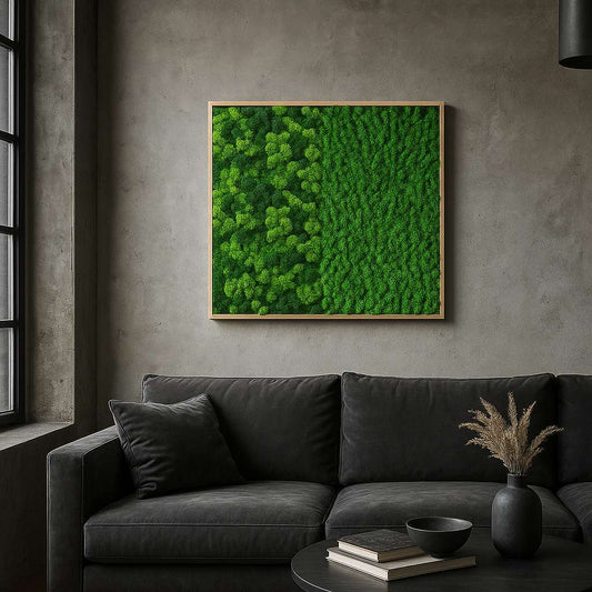 Botanical Contrast Natural Moss Art