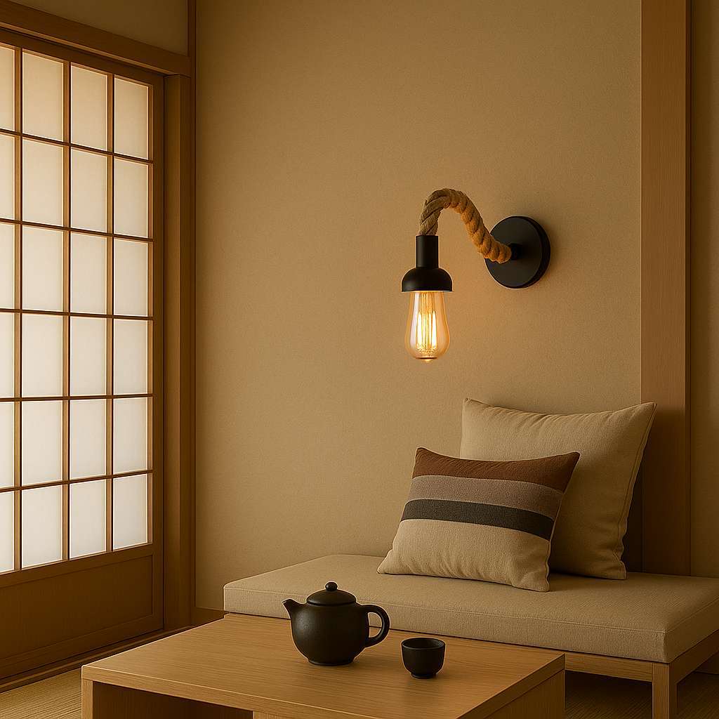 Rope Arm Vintage Wall Lamp - KaveCore