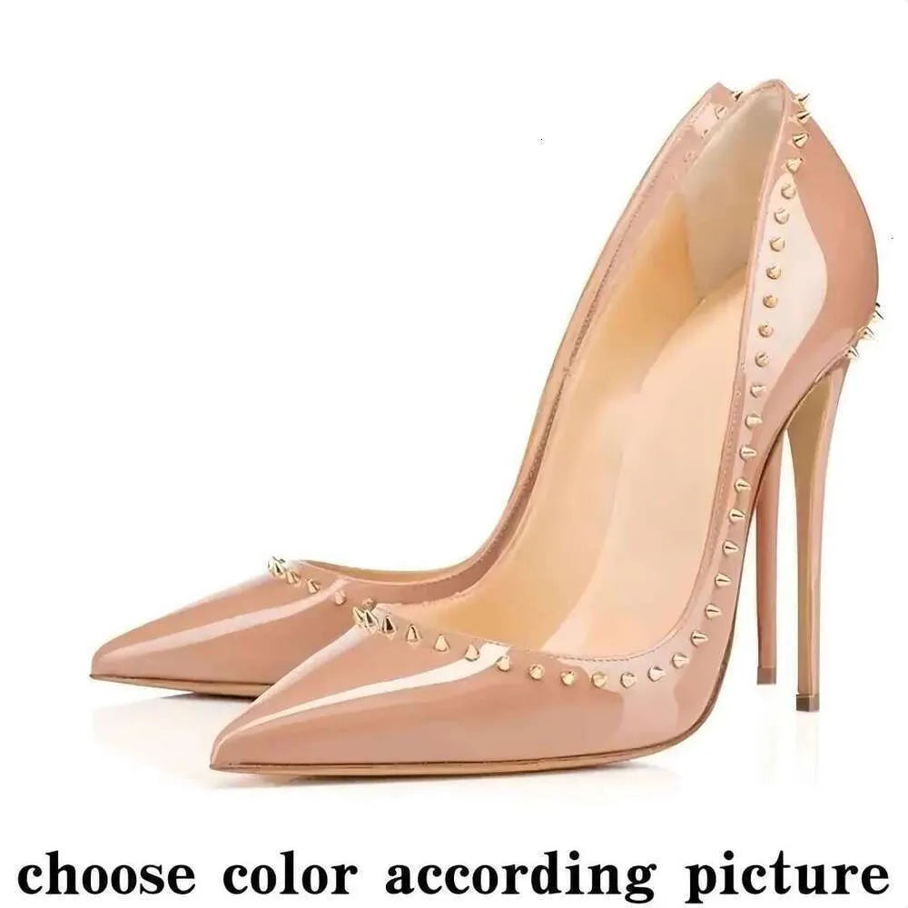 High Red Heels Shoes Designer Soled Peep Pointed Toe Sandals