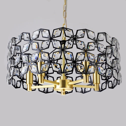 Empire Glow Luxe Round Crystal Chandelier - US - KaveCore
