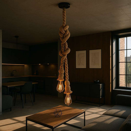 Knotted Rope Pendant Light - KaveCore