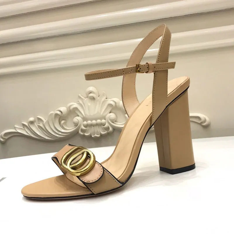 Women's High Heels Open Toe Thick Heel