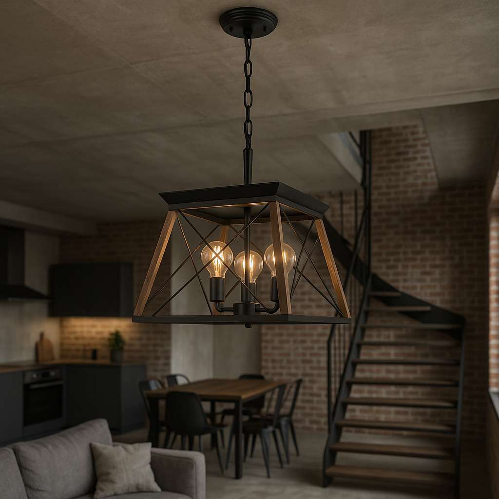 Blacksmith Forge 4-Light Industrial Hanging Light Fixture - US - KaveCore