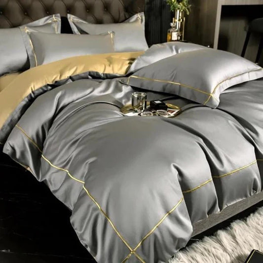 Rome Luxe Sateen Duvet Cover Set (Long-staple Sateen Cotton)