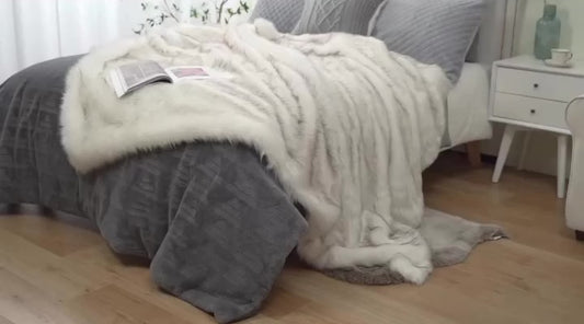 Nordic Frost Dreams Faux-Fur Blanket Throw