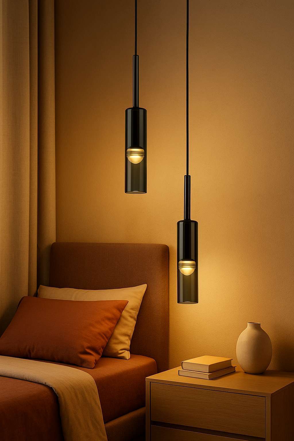 Eclipse Sphere Smoked Crystal Pendant Light
