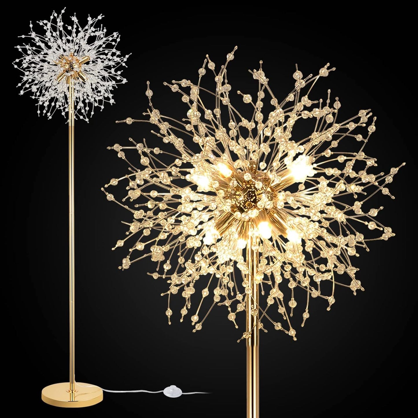 Sparkling Crystal Firework Floor Lamp - US - KaveCore