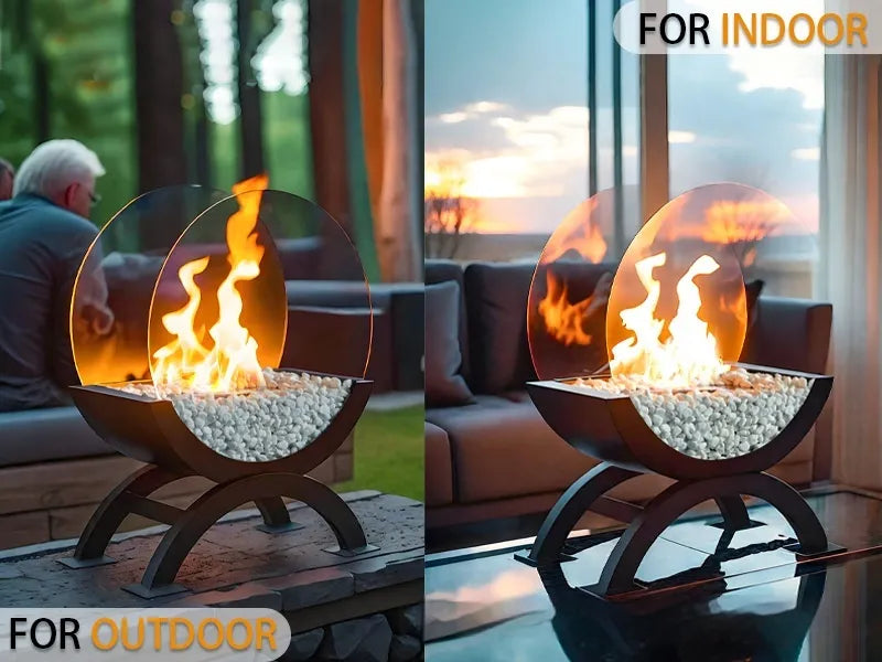 The Pebbled Glow Fireplace