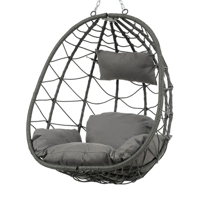Modern Boho Hanging Egg Chair with Stand - US - KaveCore