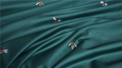 Emerald Apiary Duvet Cover Set (Long-staple Sateen Cotton)
