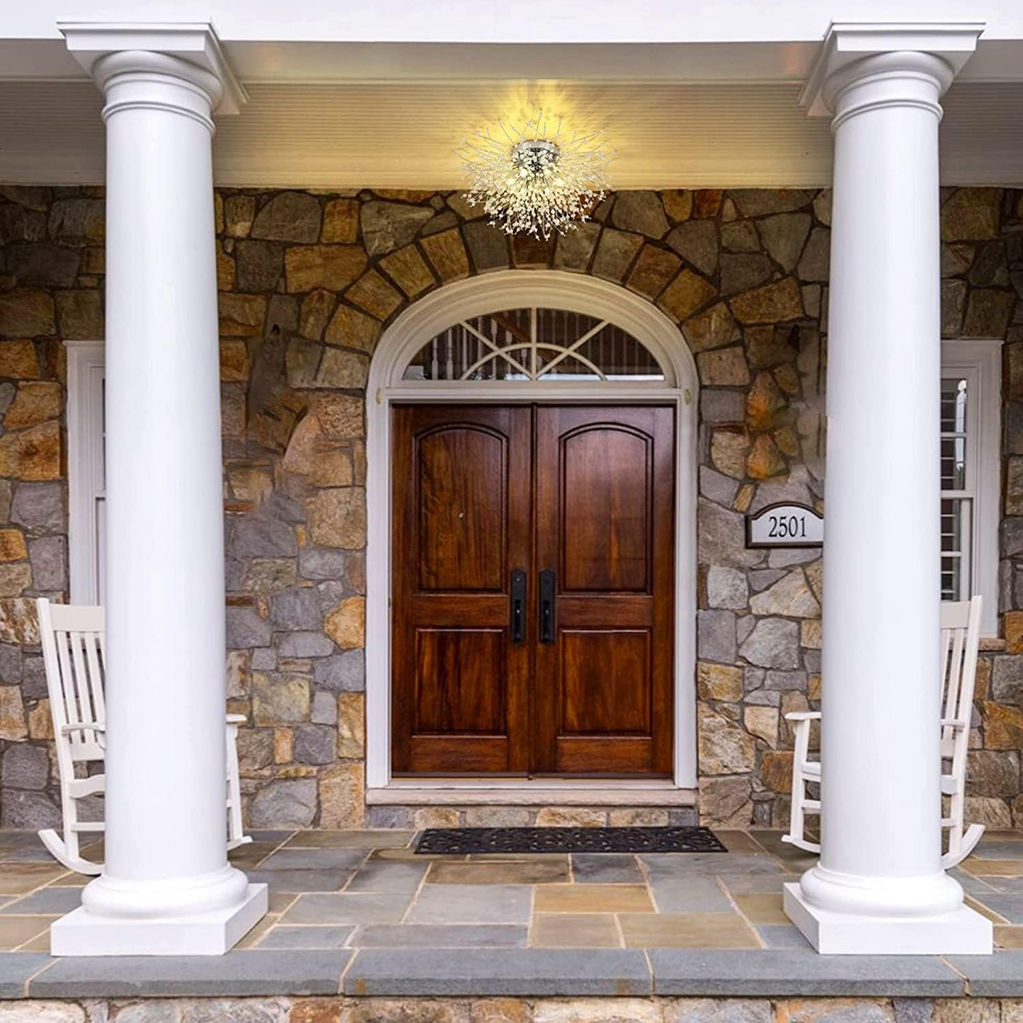 Infinity Crystal Flush Chandelier - US - KaveCore