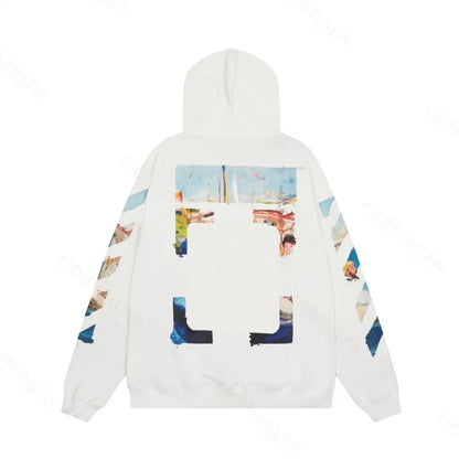 Designer Hoodie Sweater Monet Style Top Graffiti