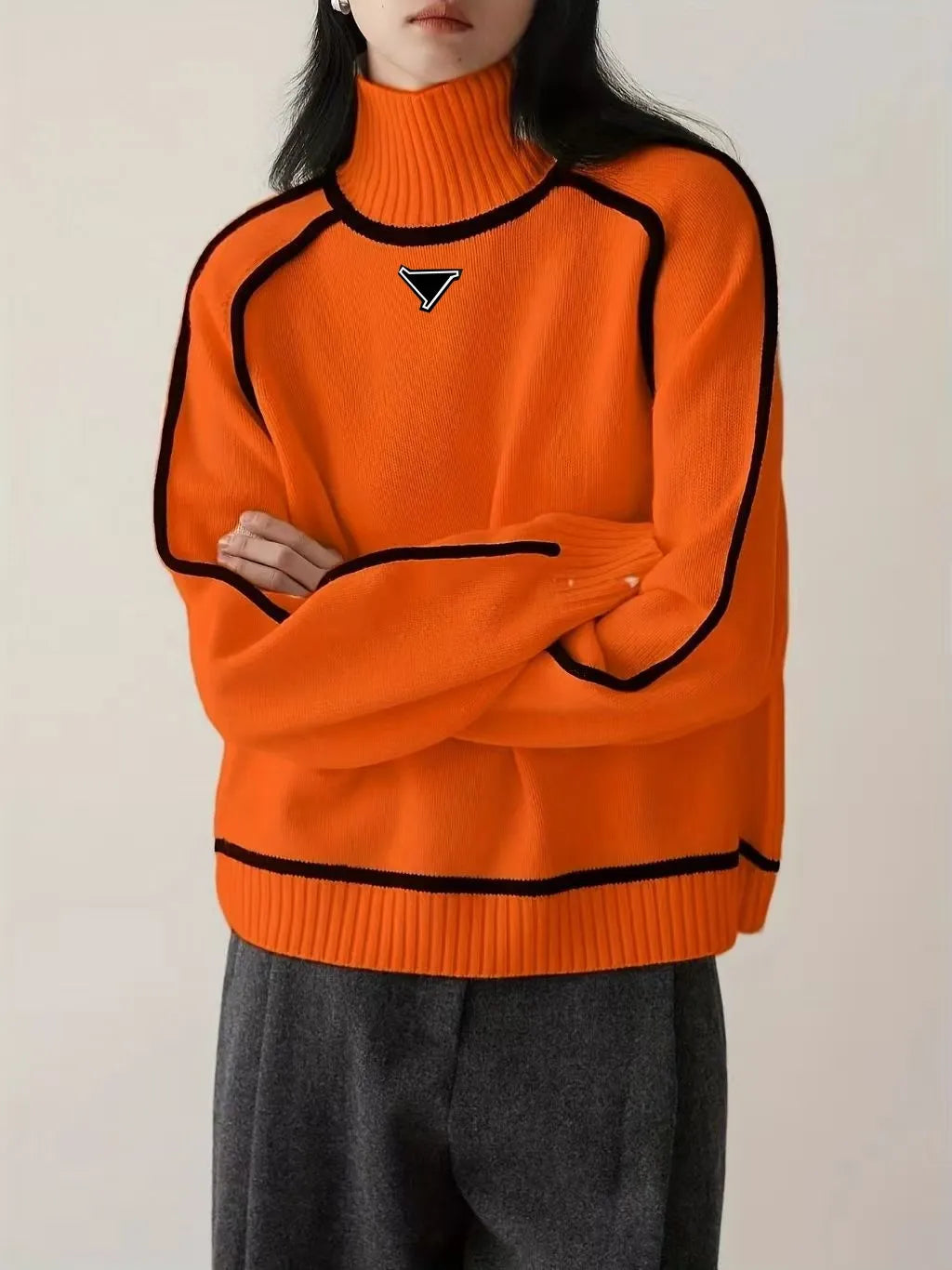 Designer Womens Sweater Knitted Embroidered