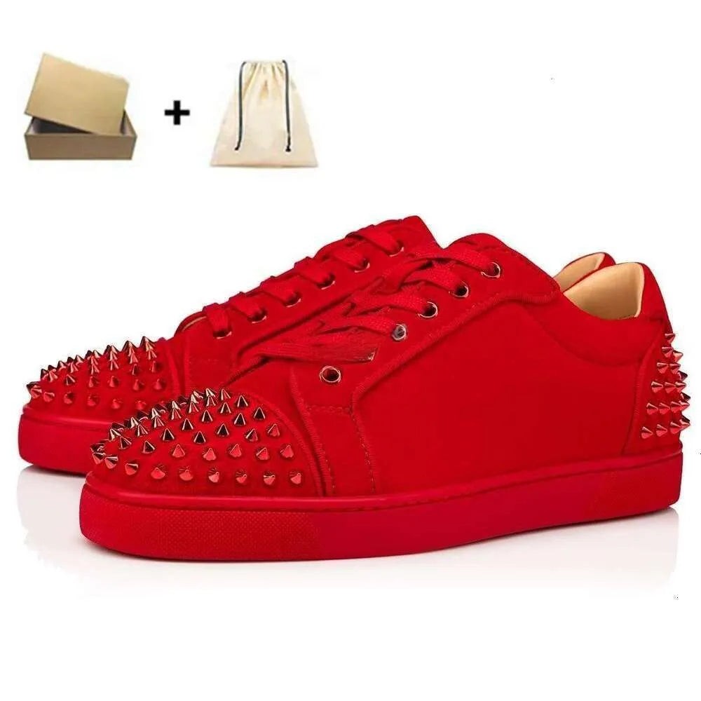 Designer Shoes Glitter Rivets Leather Suede Fashion Spikes