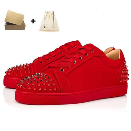 Designer Shoes Glitter Rivets Leather Suede Fashion Spikes