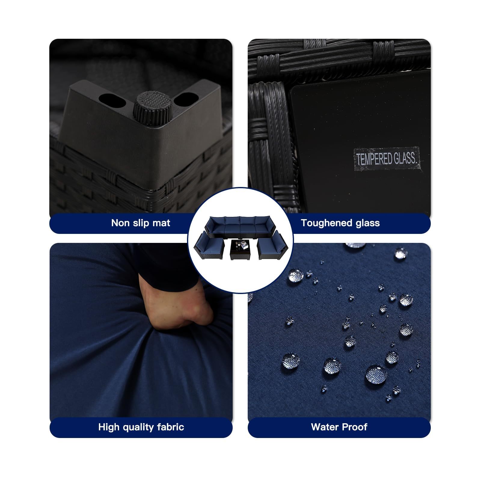 AquaLounge Rattan Outdoor 7-Piece Set - US - KaveCore