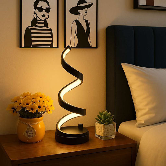 Dimmable Spiral LED Table Lamp - KaveCore