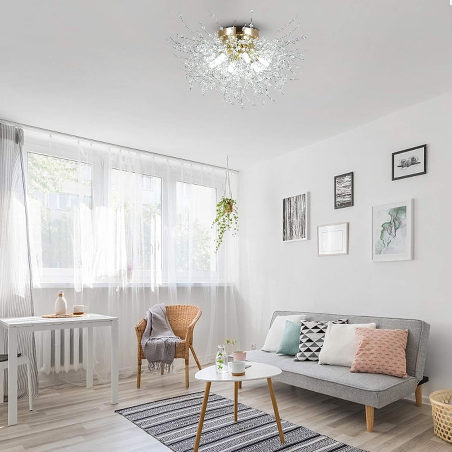 Infinity Crystal Flush Chandelier - US - KaveCore