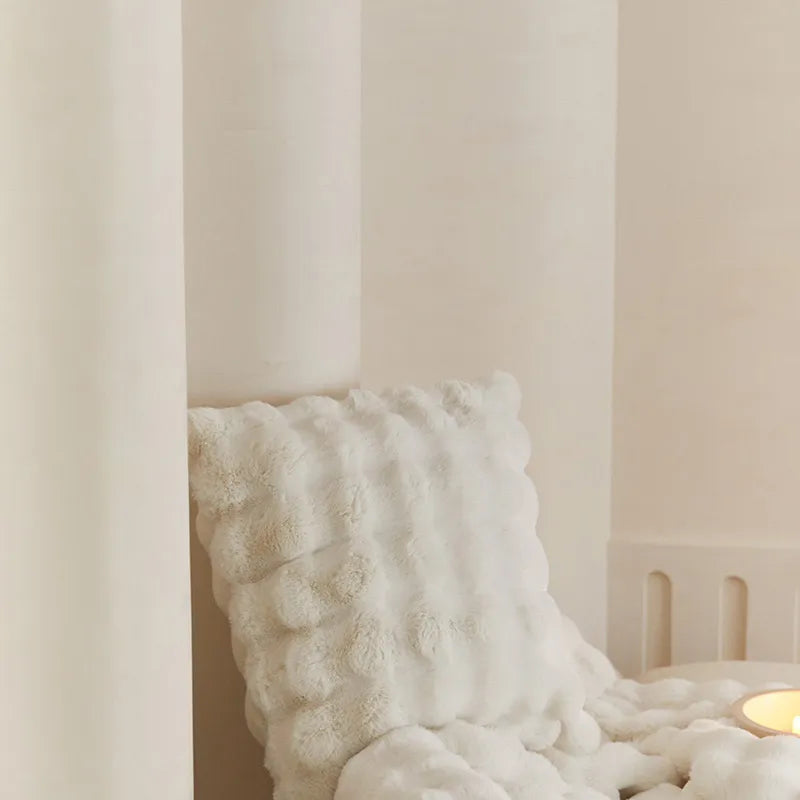 LuxeBurrow Faux-Fur Pillow