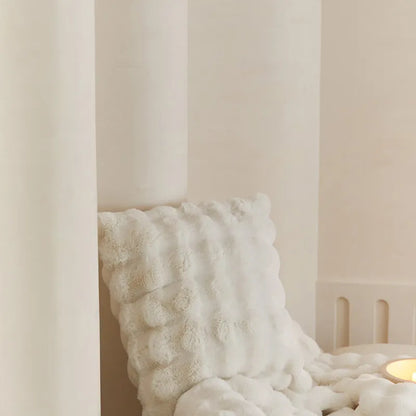 LuxeBurrow Faux-Fur Pillow