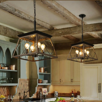 Blacksmith Forge 4-Light Industrial Hanging Light Fixture - US - KaveCore