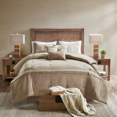 Canyon Dusk Faux Suede Bedding Set - US - KaveCore