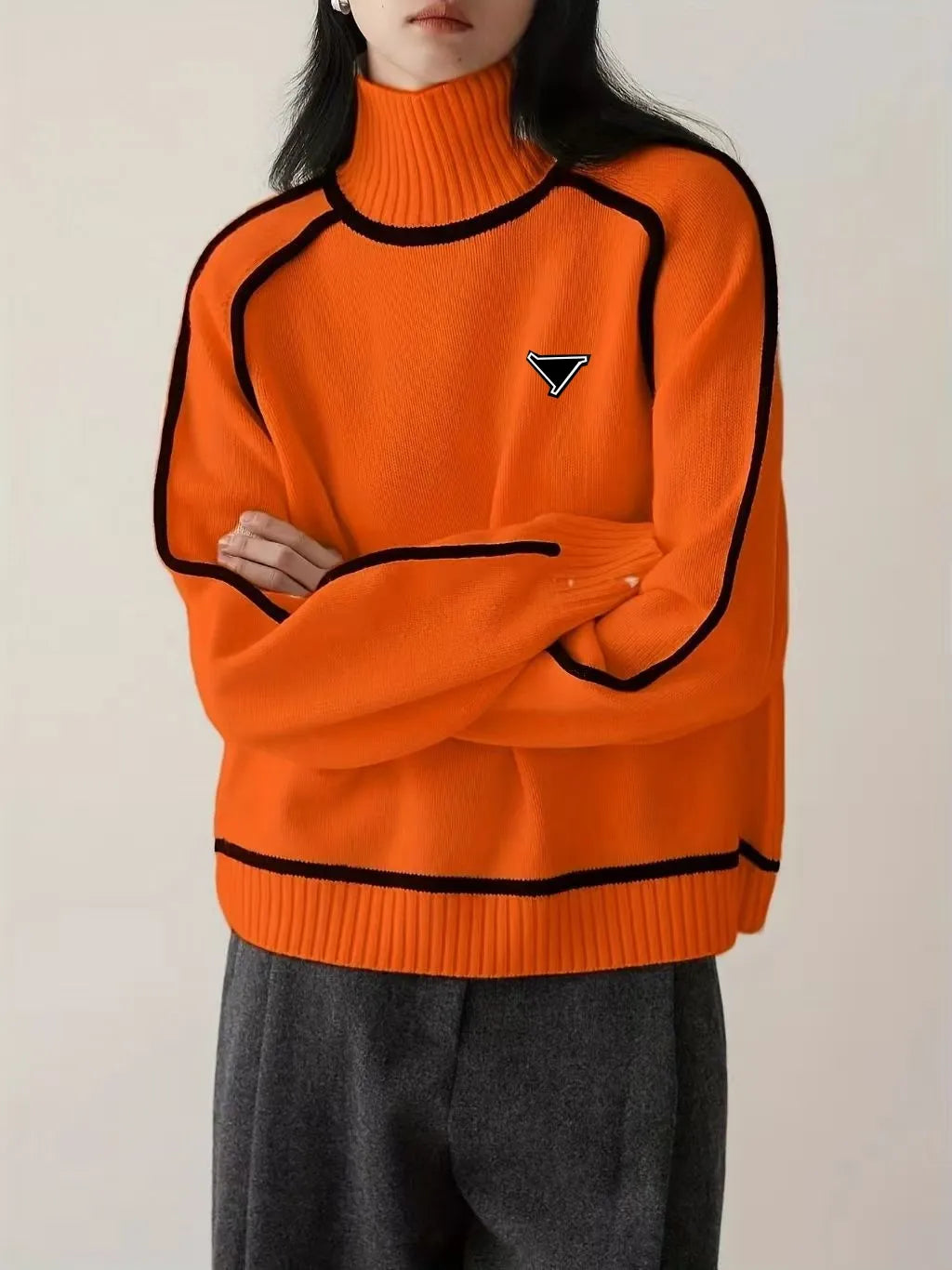 Designer Womens Sweater Knitted Embroidered