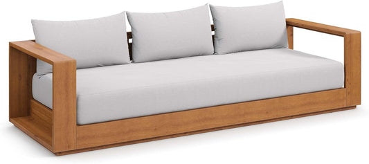 Acacia Wood Outdoor Club Sofa - US