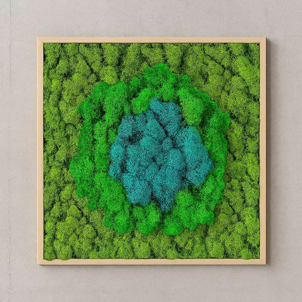 Blue Oasis Natural Moss Art