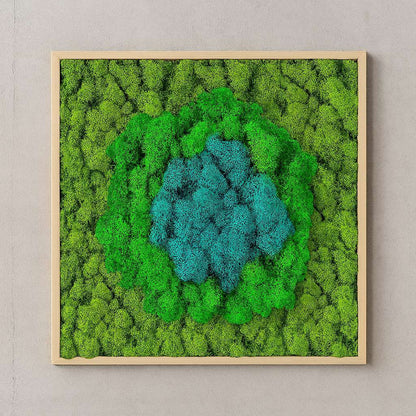 Blue Oasis Natural Moss Art