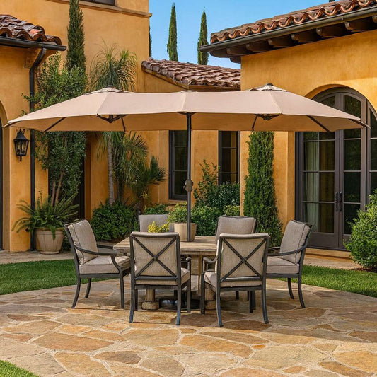 TitanShade Deluxe Double-Canopy Patio Parasol