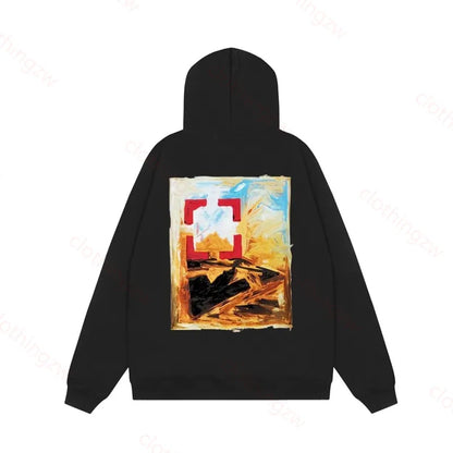 Designer Hoodie Sweater Monet Style Top Graffiti