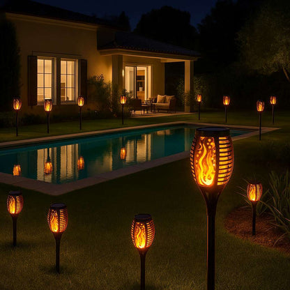 SolarFlik Outdoor Solar Flame Lamp - KaveCore