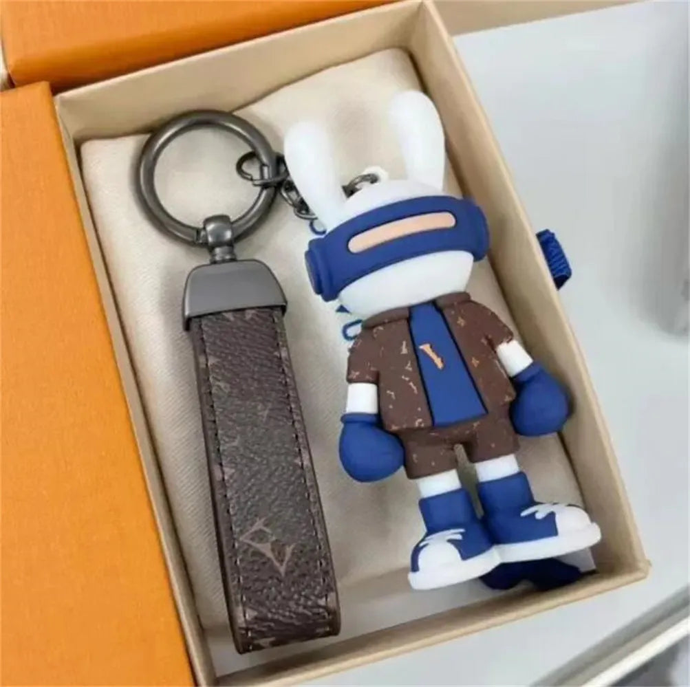 Luxury Keychains Designer Letters Leather