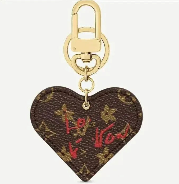 Luxury Keychains Designer Letters Leather